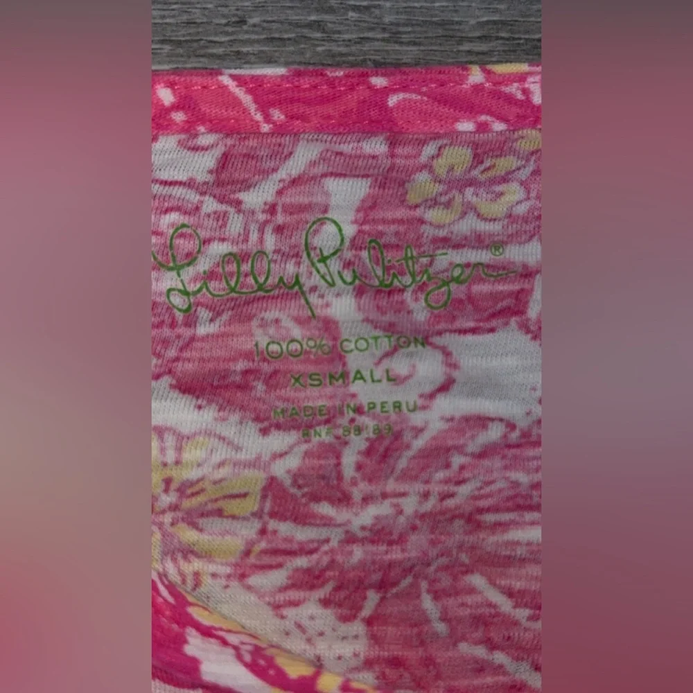 Lilly Pulitzer Dress Size XS Pink Floral Midi Lightweight Beautiful Comfy EUC - Picture 6 of 6